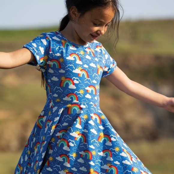 NEW | Frugi | Rainbow Skater Dress - Picture 8 of 10